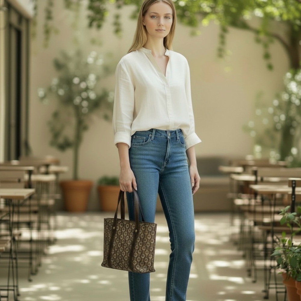 CELINE Signature Canvas/Leather Tote Bag 😍❤️ - Picture 9 of 13